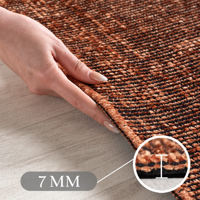 Carpettex Baumwollteppich Vintage Kelim Boho Rutschfest Waschbar