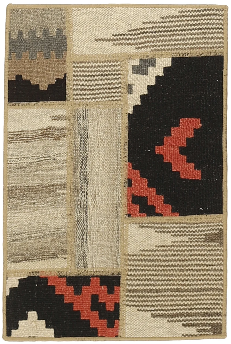 MY-RUG Teppich "Modern Patchwork " Geometrische Muster, Handgeknüpft