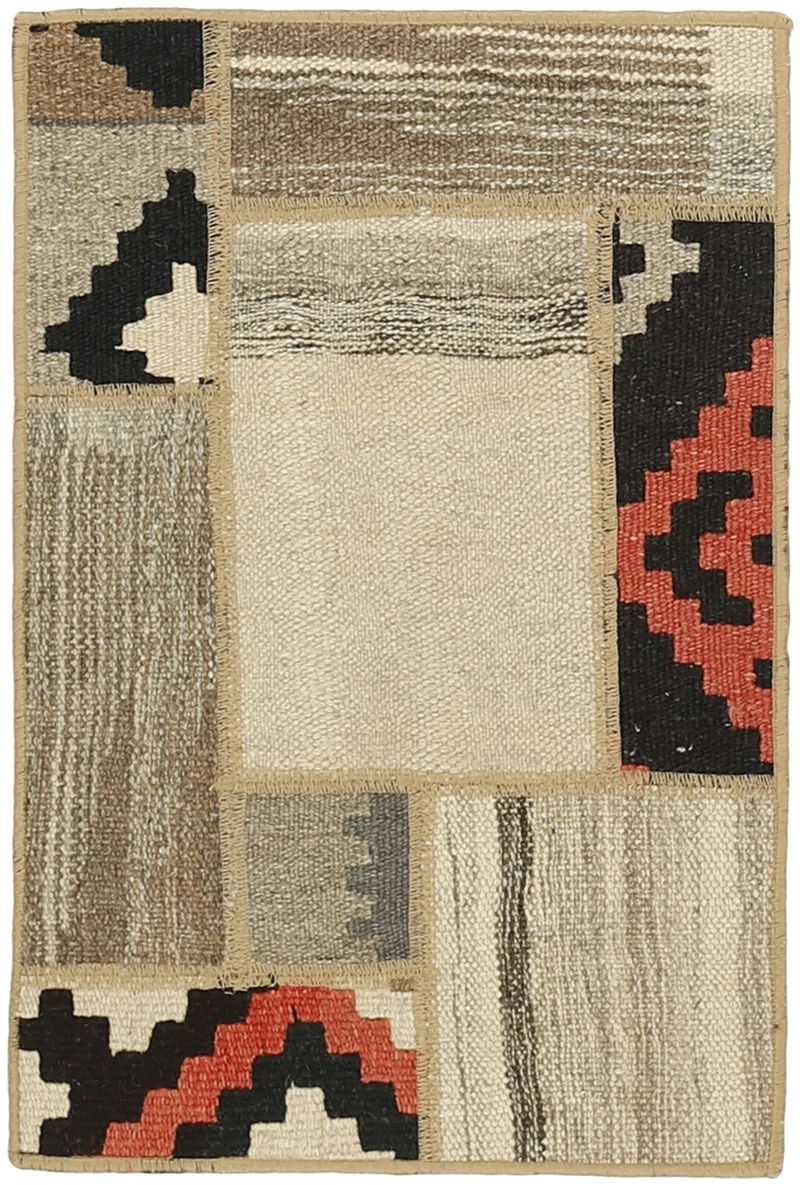 MY-RUG Teppich "Modern Patchwork " Geometrische Muster, Handgeknüpft