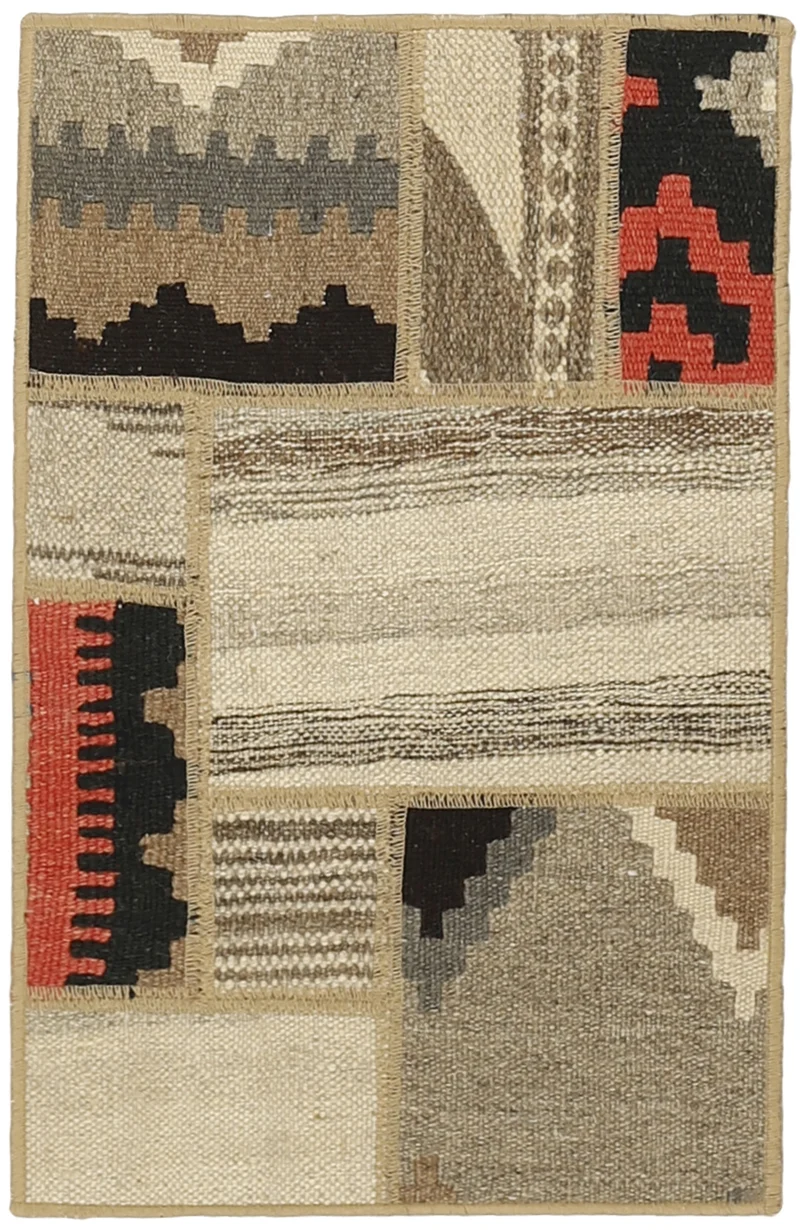 MY-RUG Teppich "Modern Patchwork " Geometrische Muster, Handgeknüpft