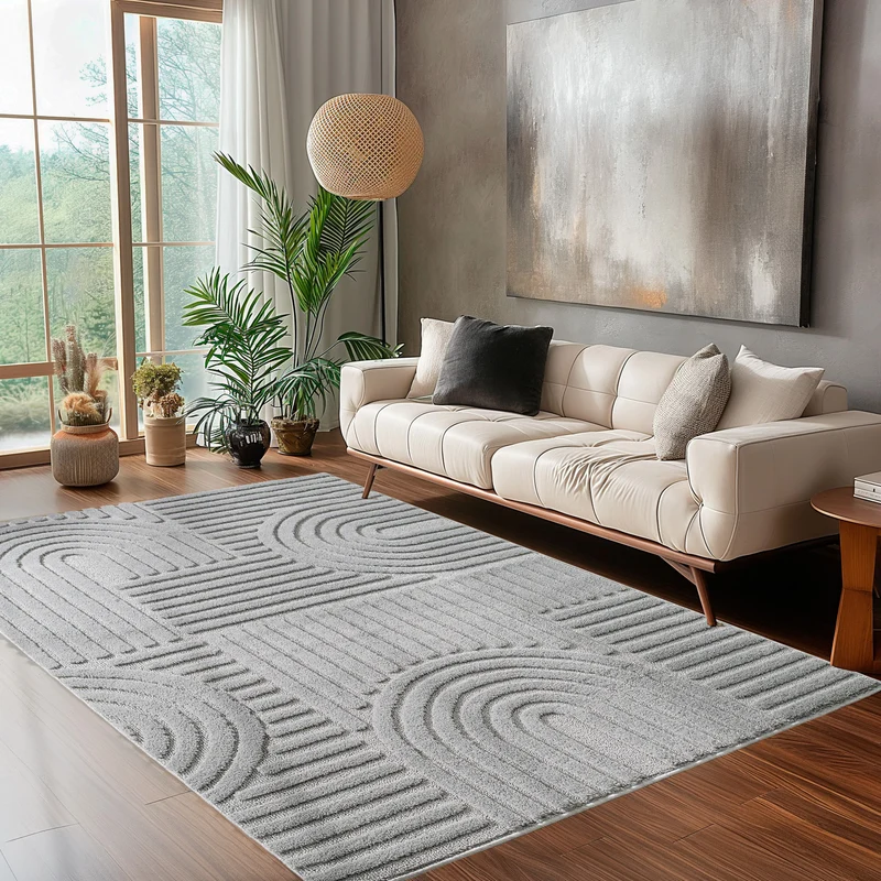 Carpettex Hochflor Teppich Shaggy Weich Skandi Boho