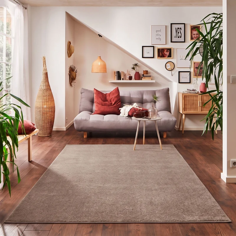 Carpettex Kurzflor Teppich Einfarbig Modern Pflegeleicht