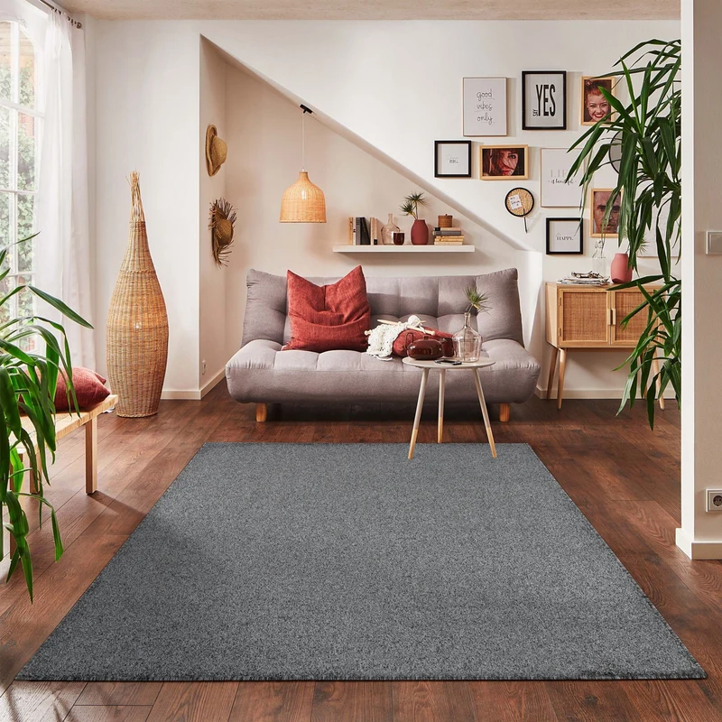 Carpettex Kurzflor Teppich Einfarbig Modern Pflegeleicht
