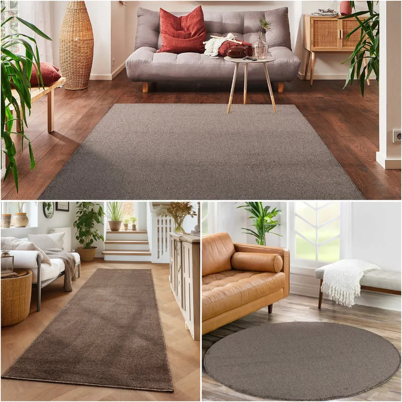 Carpettex Kurzflor Teppich Einfarbig Modern Pflegeleicht