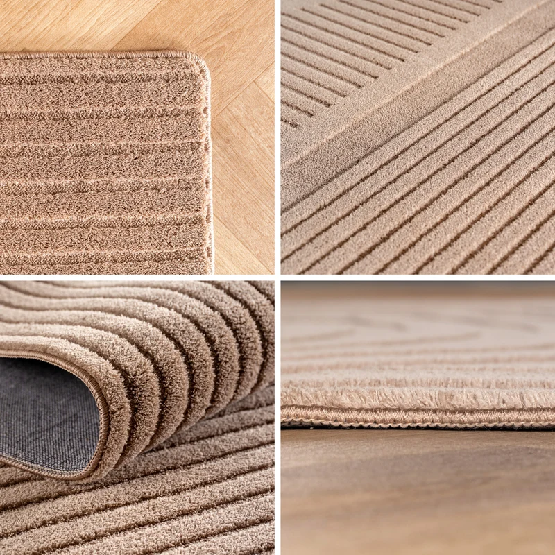 Carpettex Boho Kurzflor Teppich 3D Effekt Waschbar Skandi Weich