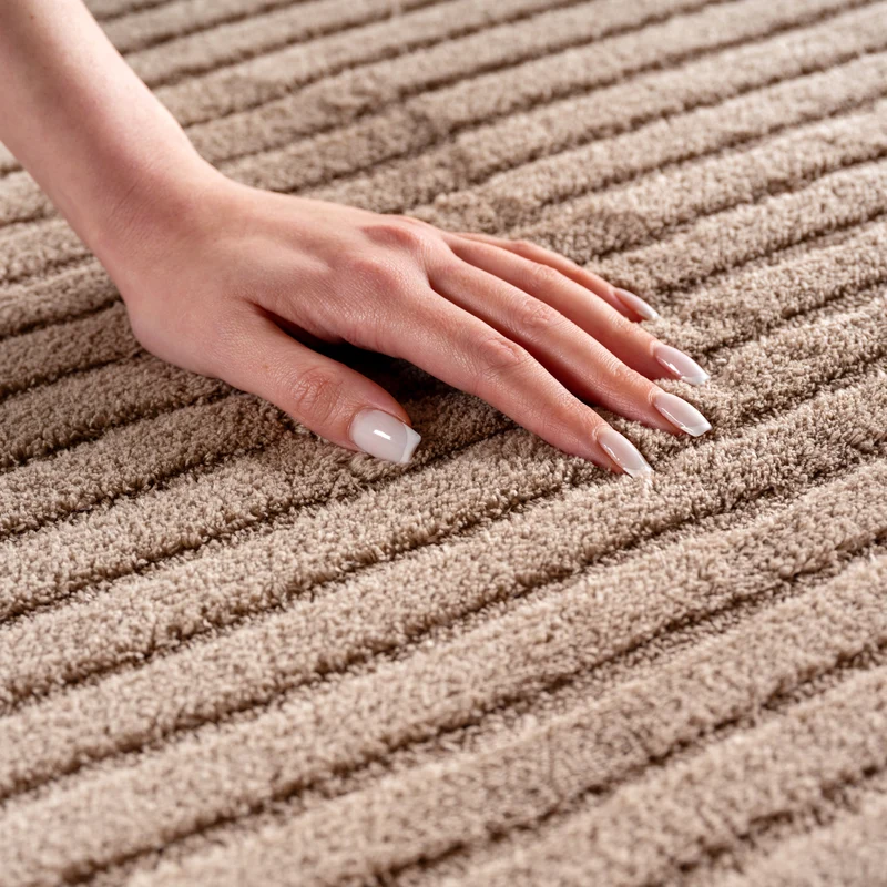 Carpettex Boho Kurzflor Teppich 3D Effekt Waschbar Skandi Weich