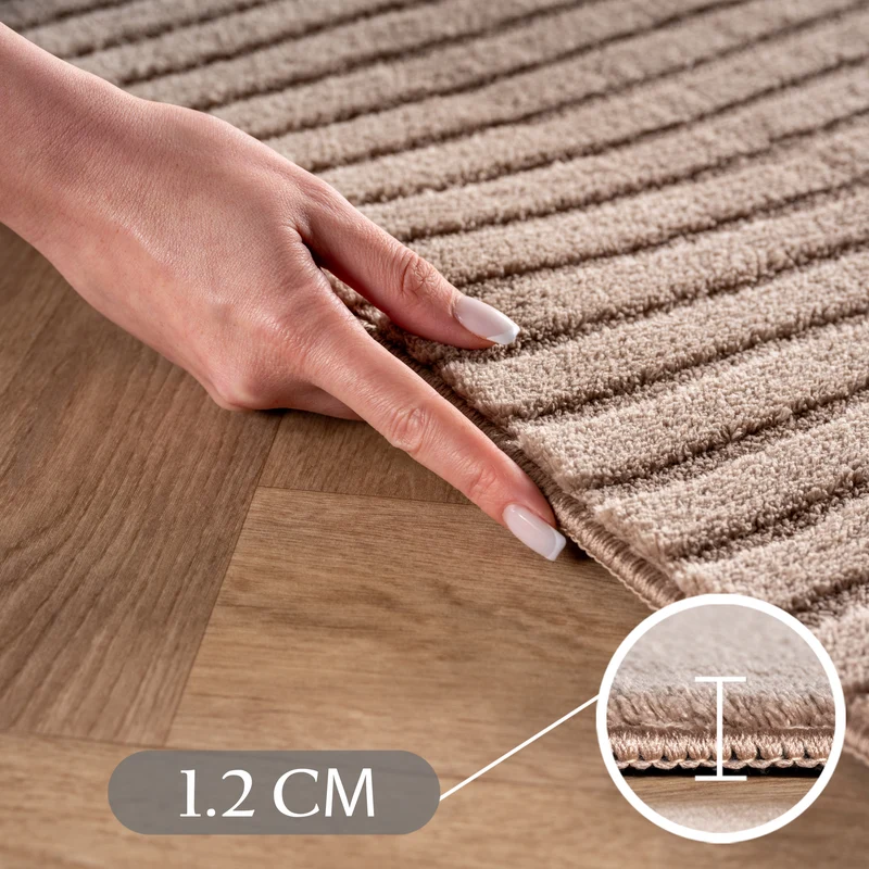 Carpettex Boho Kurzflor Teppich 3D Effekt Waschbar Skandi Weich
