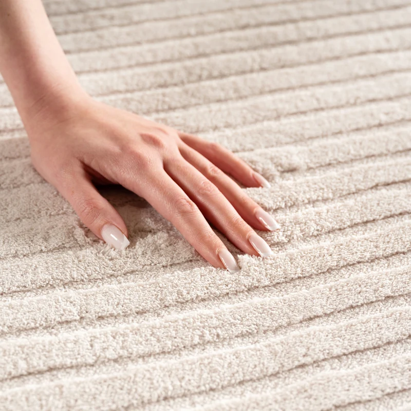 Carpettex Boho Kurzflor Teppich 3D Effekt Waschbar Skandi Weich