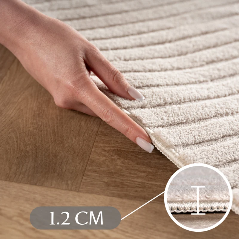 Carpettex Boho Kurzflor Teppich 3D Effekt Waschbar Skandi Weich