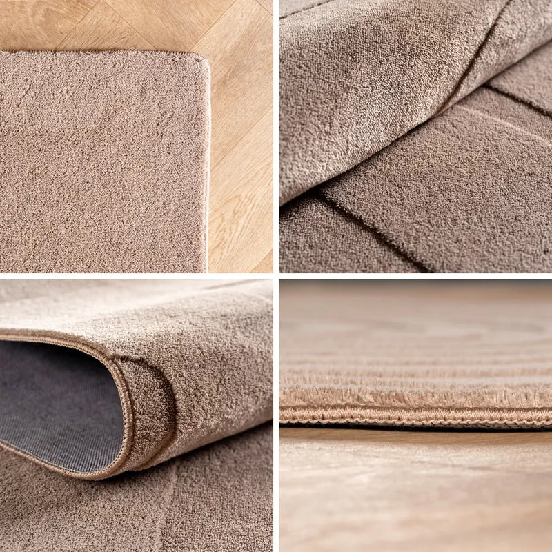 Carpettex Boho Kurzflor Teppich 3D Effekt Waschbar Skandi Weich