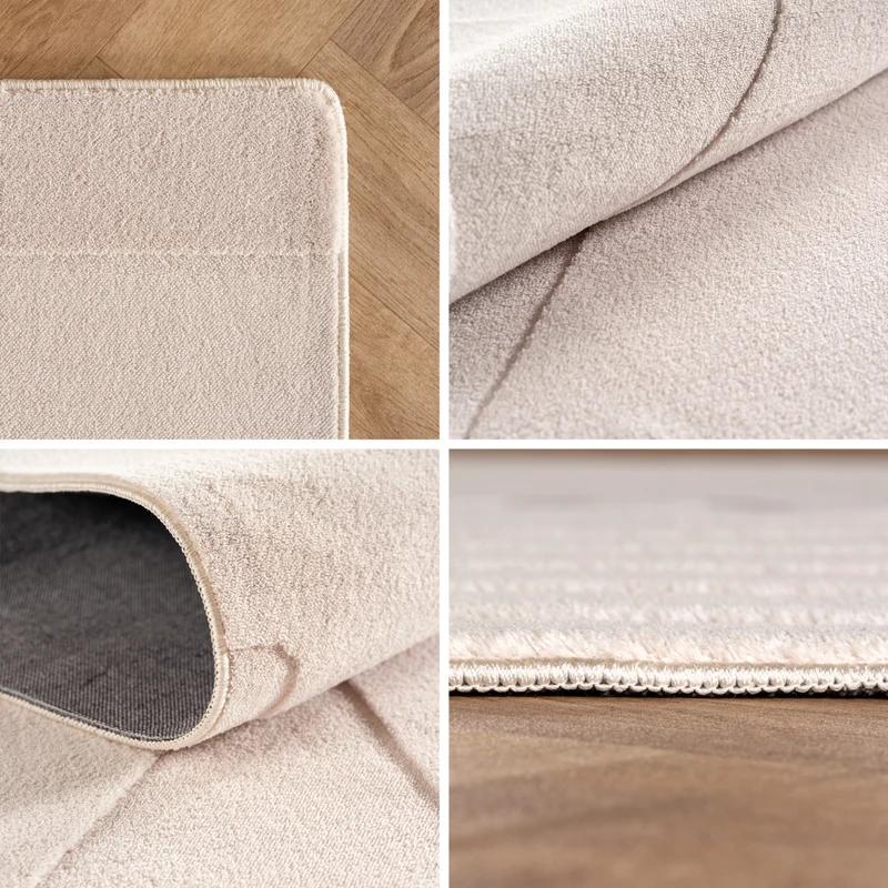 Carpettex Boho Kurzflor Teppich 3D Effekt Waschbar Skandi Weich