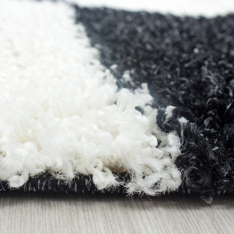 Carpettex Tappeto Shaggy Pelo Alto Quadri Morbido Soffice