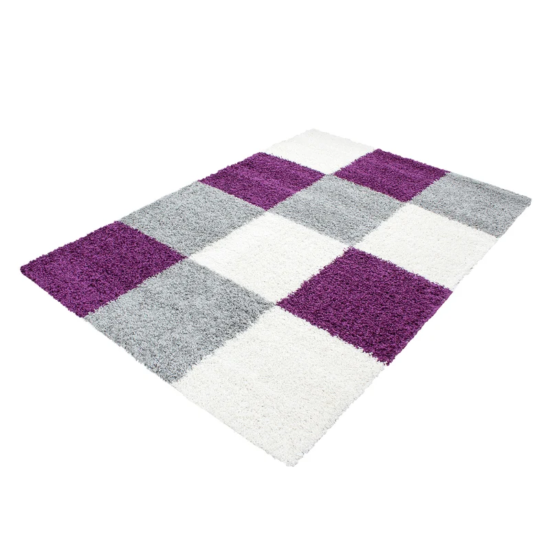 Carpettex Tappeto Shaggy Pelo Alto Quadri Morbido Soffice