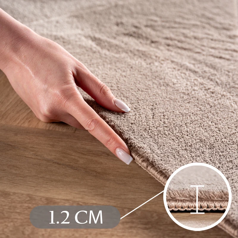 Carpettex Boho Kurzflor Teppich 3D Effekt Waschbar Skandi Weich