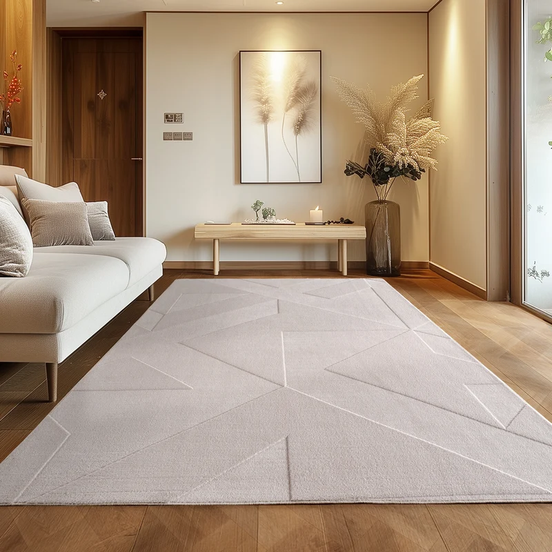 Carpettex Boho Kurzflor Teppich 3D Effekt Waschbar Skandi Weich
