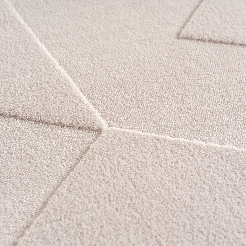 Carpettex Boho Kurzflor Teppich 3D Effekt Waschbar Skandi Weich