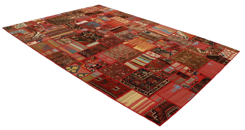MY-RUG Teppich "Modern Patchwork " Geometrische Muster, Handgeknüpft