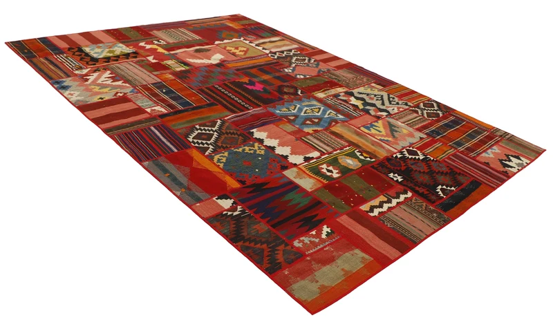 MY-RUG Teppich "Modern Patchwork " Geometrische Muster, Handgeknüpft