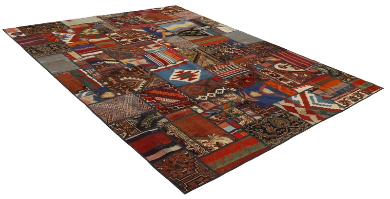 MY-RUG Teppich "Modern Patchwork " Geometrische Muster, Handgeknüpft