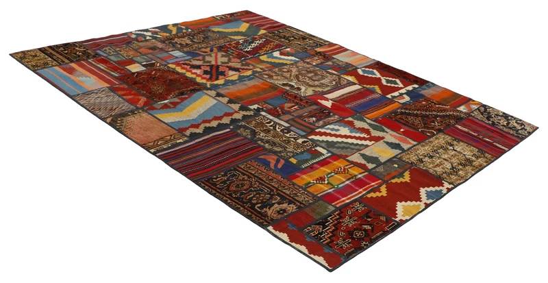 MY-RUG Teppich "Modern Patchwork " Geometrische Muster, Handgeknüpft