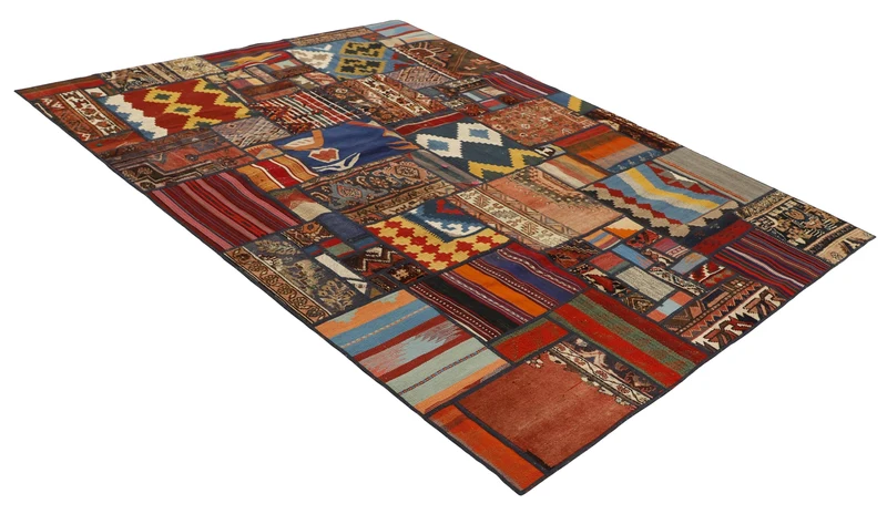 MY-RUG Teppich "Modern Patchwork " Geometrische Muster, Handgeknüpft