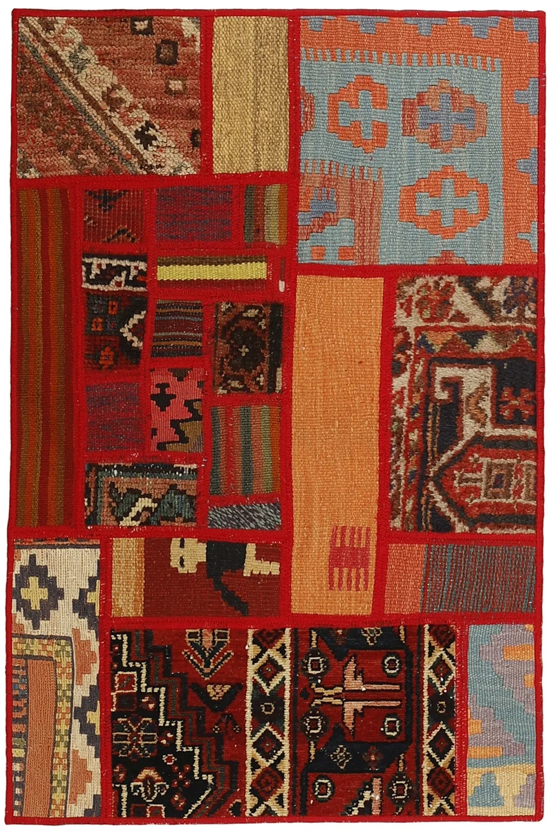 MY-RUG Teppich "Modern Patchwork " Geometrische Muster, Handgeknüpft