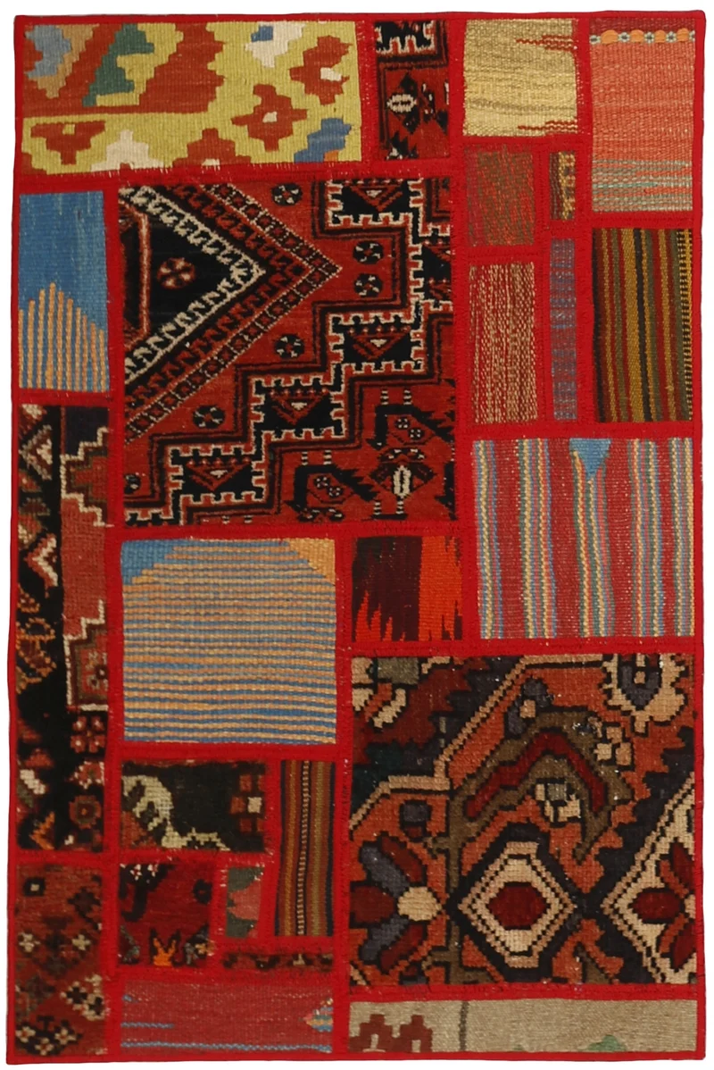 MY-RUG Teppich "Modern Patchwork " Geometrische Muster, Handgeknüpft