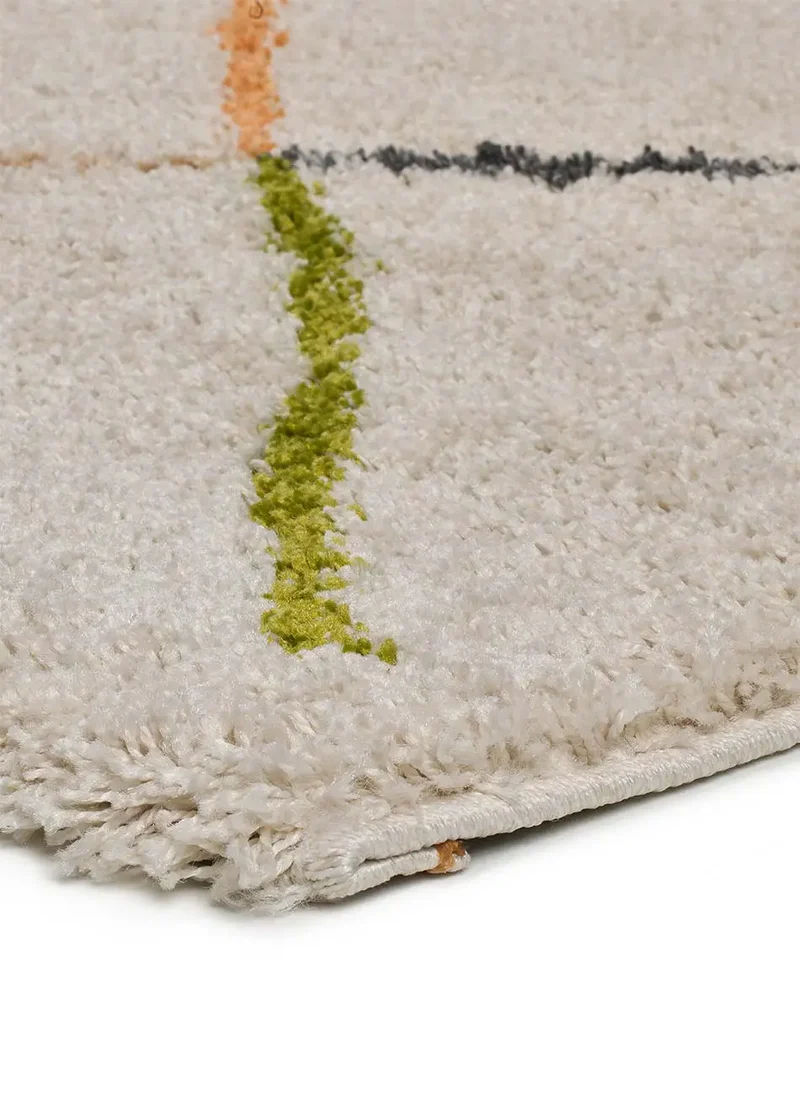 Alfombra shaggy de Estilo escandinavo Kasbah 8600 Blanco