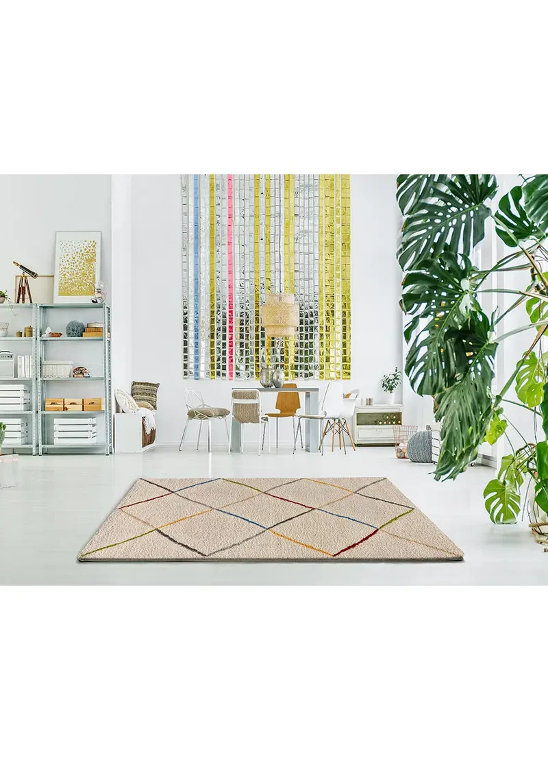 Alfombra shaggy de Estilo escandinavo Kasbah 8600 Blanco