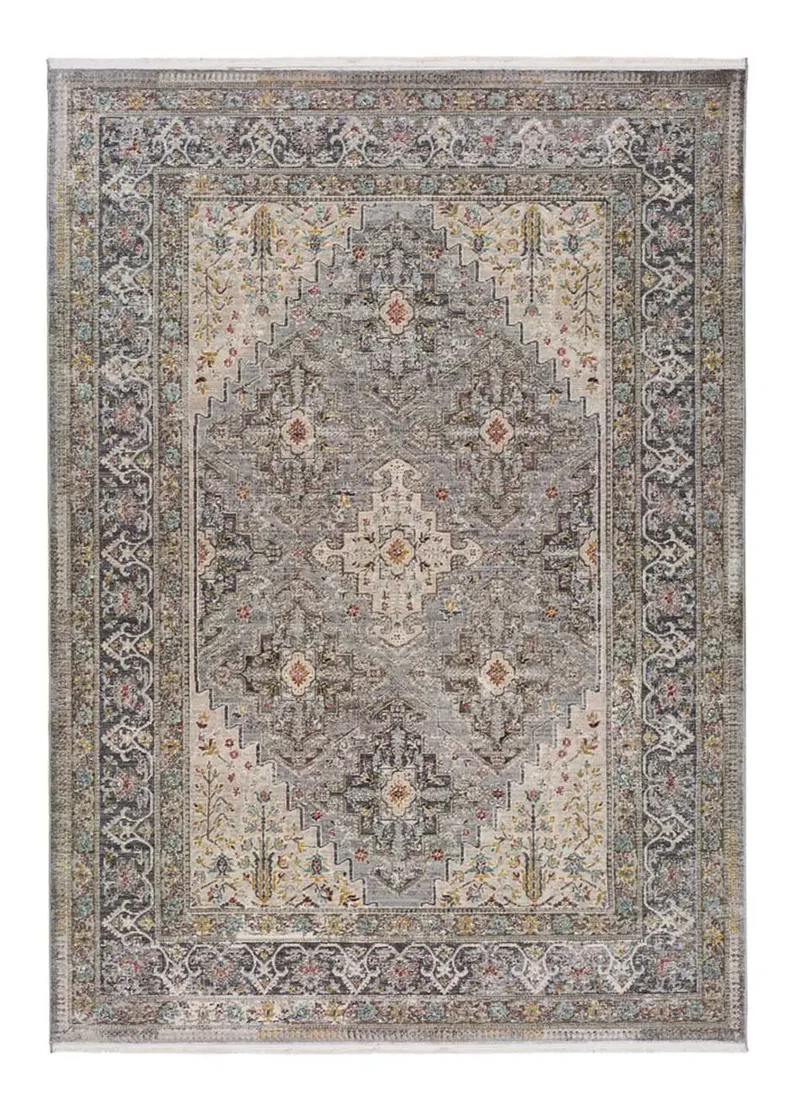 Alfombra Abstracta Sarough Gris 52012