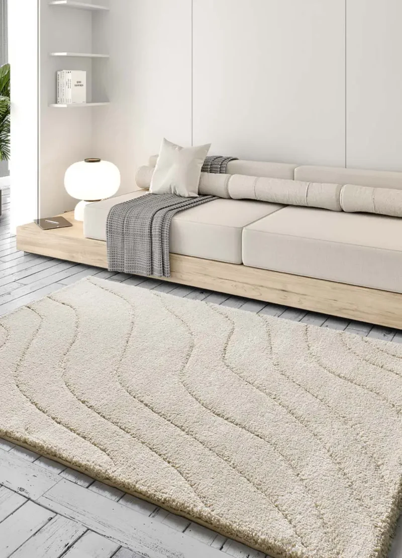 Alfombra shaggy en Blanco Molier 8789