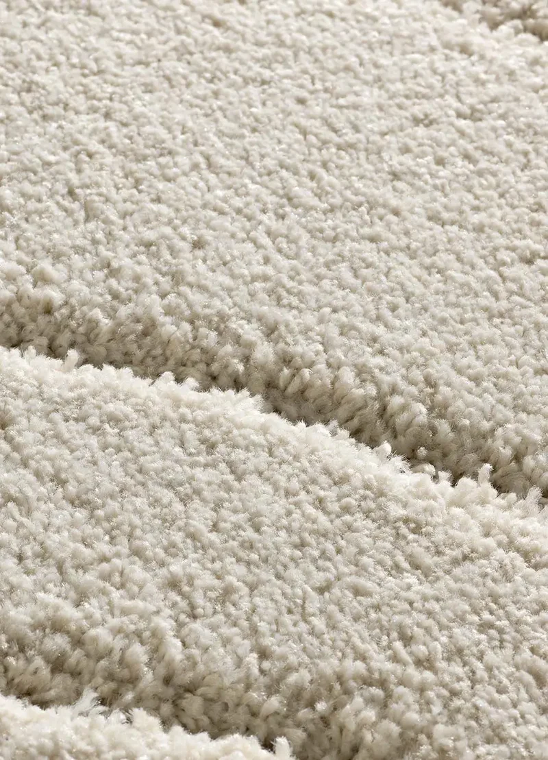 Alfombra shaggy en Blanco Molier 8789