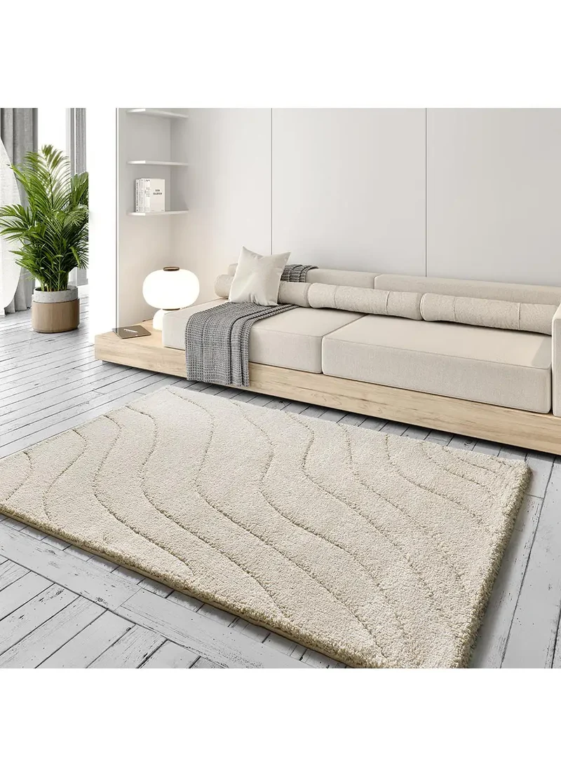 Alfombra shaggy en Blanco Molier 8789