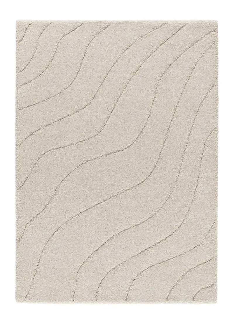 Alfombra shaggy en Blanco Molier 8789