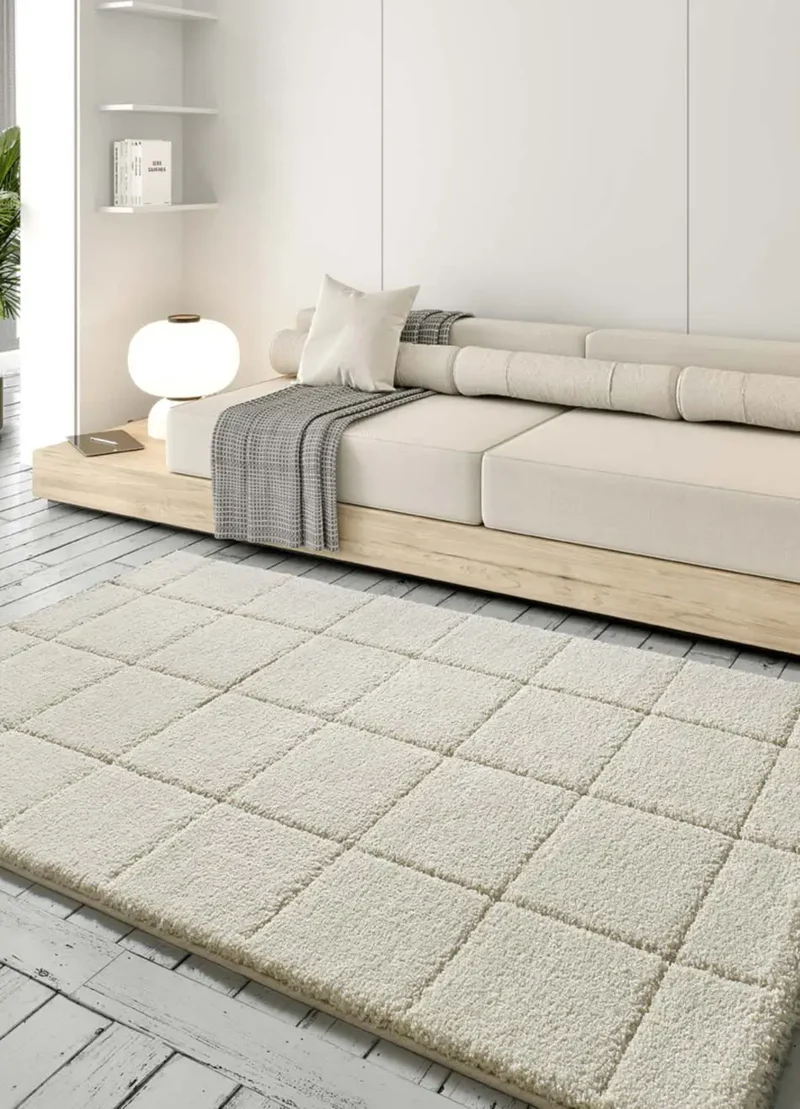 Alfombra shaggy en Blanco Molier 8787