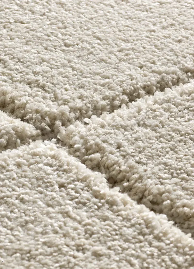 Alfombra shaggy en Blanco Molier 8787
