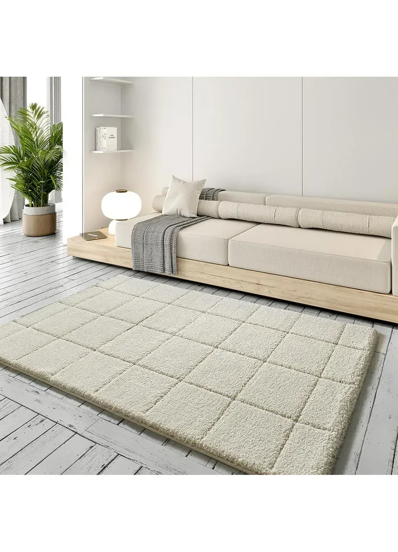 Alfombra shaggy en Blanco Molier 8787