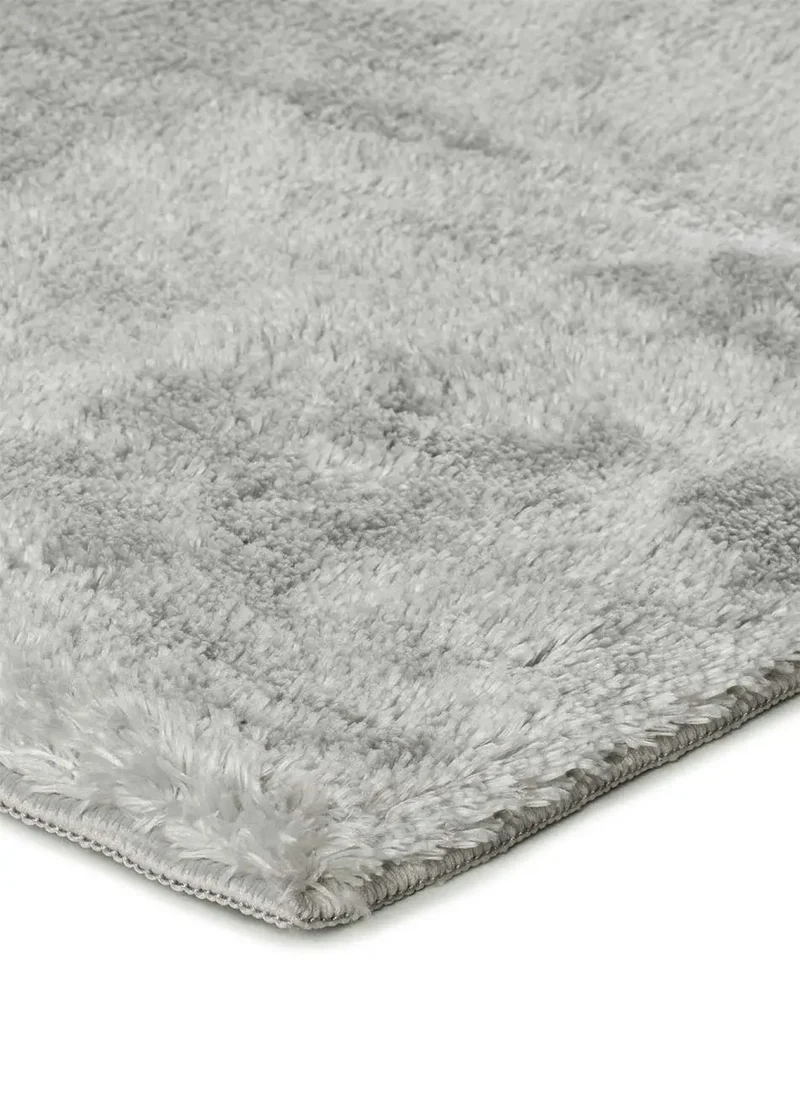 Alfombra shaggy antideslizante Roma Liso Plata