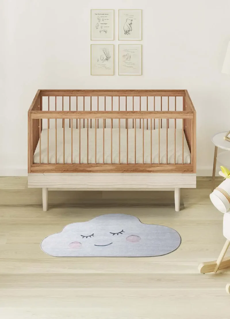 Alfombra infantil lavable nube gris Candy 24064