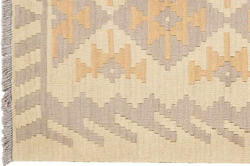 Kelim Gashgai · Handgewebt – Beige, 201x84 cm