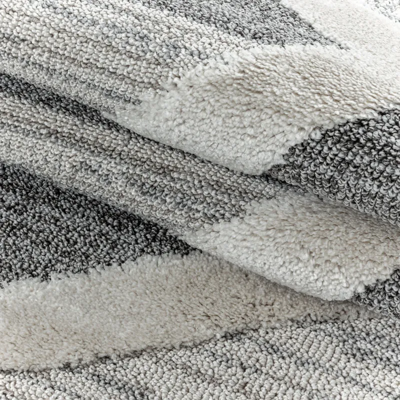 Carpettex Hochflor Teppich 3D Hoch-Tief Skandi Boho Weich