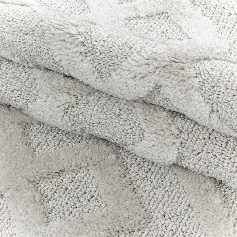 Carpettex Hochflor Teppich 3D Hoch-Tief Skandi Boho Weich