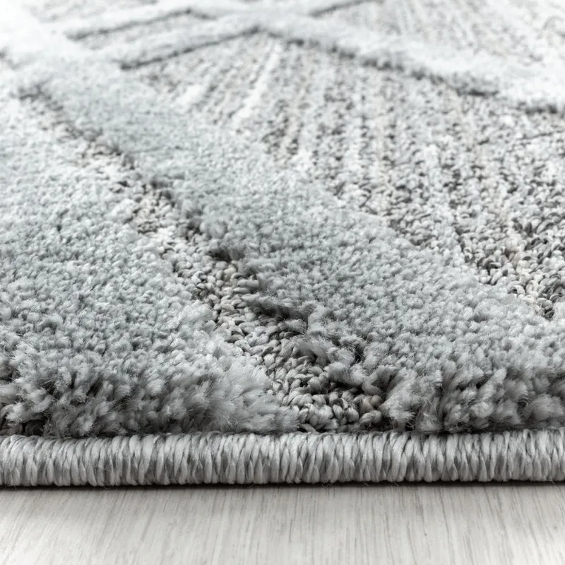 Carpettex Hochflor Teppich 3D Hoch-Tief Skandi Boho Weich