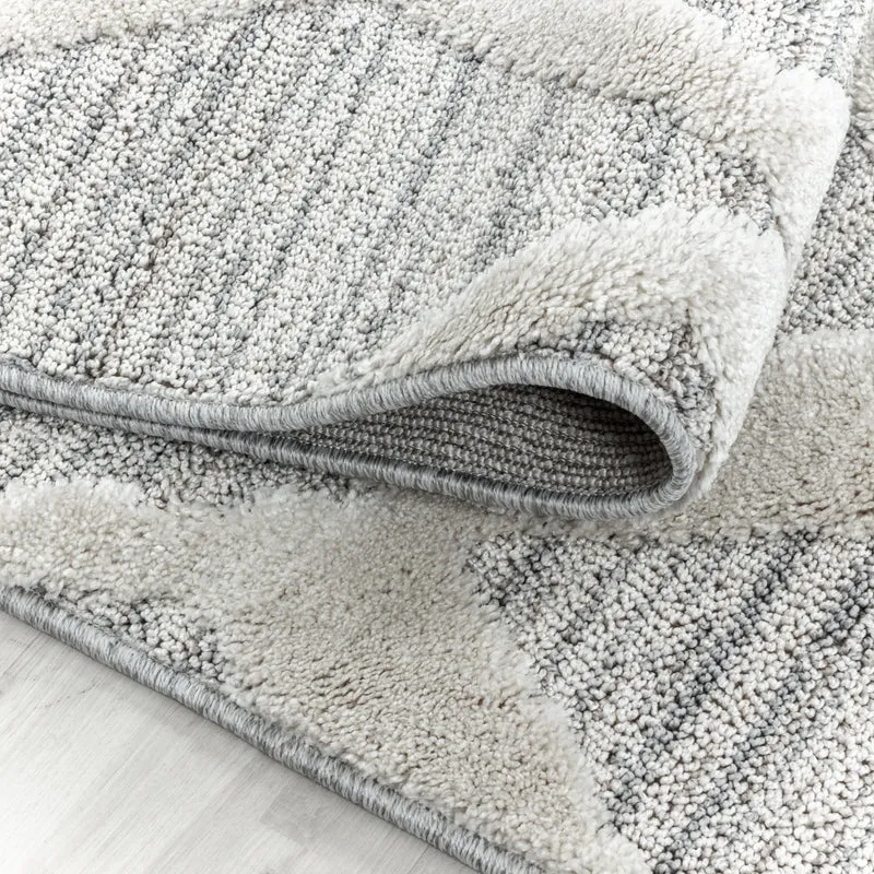Carpettex Hochflor Teppich 3D Hoch-Tief Skandi Boho Weich
