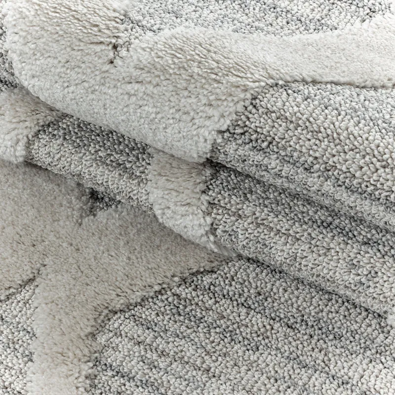 Carpettex Hochflor Teppich 3D Hoch-Tief Skandi Boho Weich