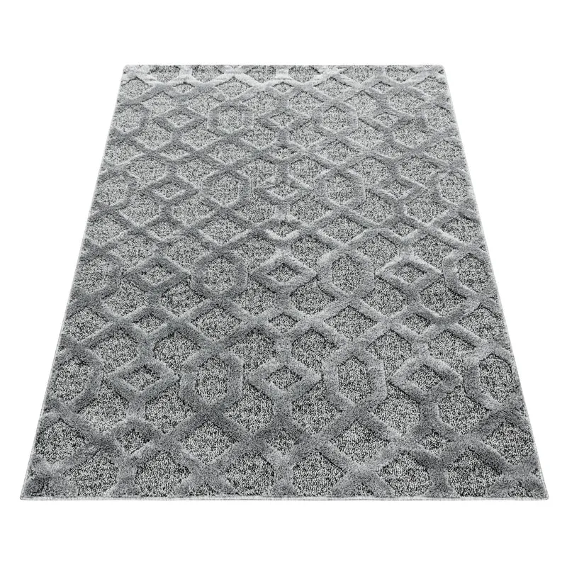 Carpettex Hochflor Teppich 3D Hoch-Tief Skandi Boho Weich