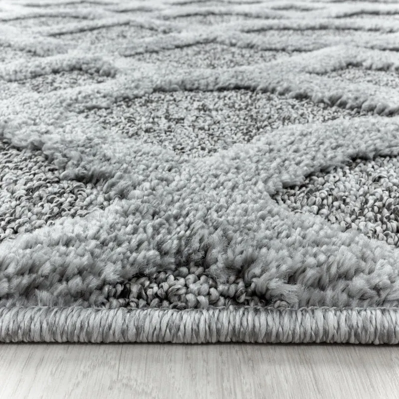 Carpettex Hochflor Teppich 3D Hoch-Tief Skandi Boho Weich