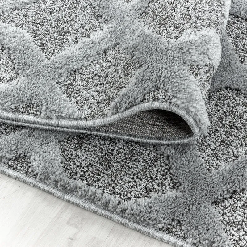 Carpettex Hochflor Teppich 3D Hoch-Tief Skandi Boho Weich