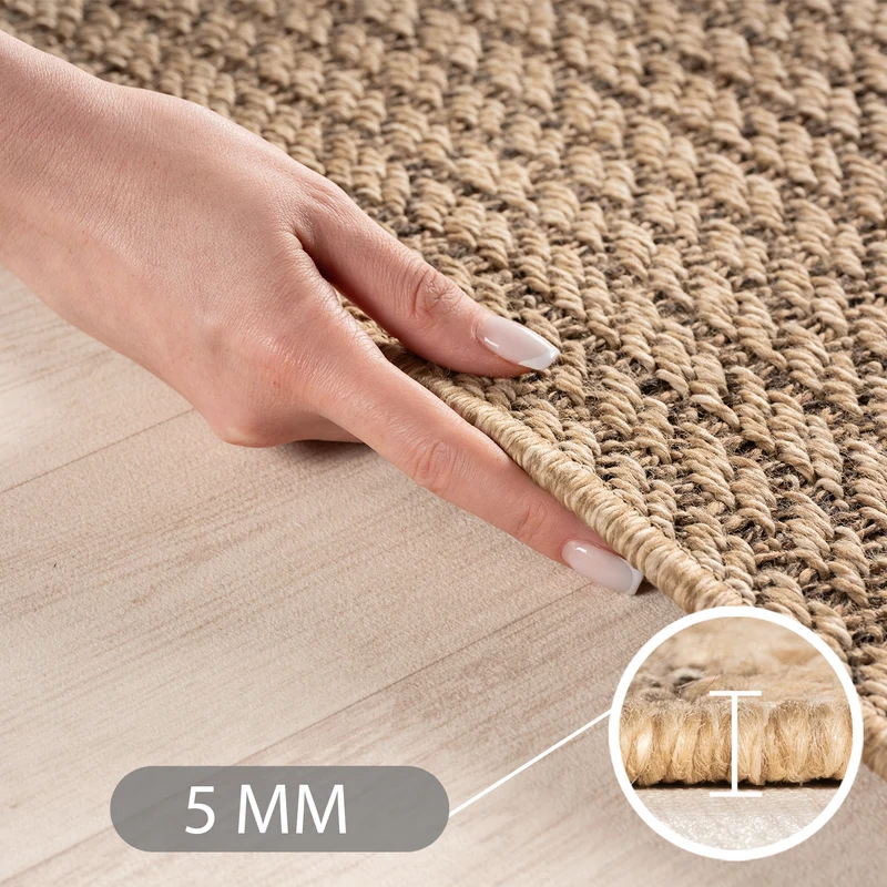 Carpettex Outdoor Teppich Skandi Wetterfest Waschbar Natur Optik
