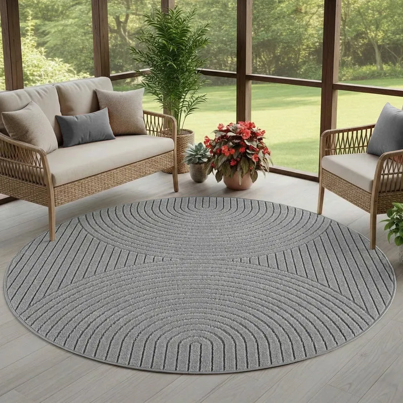 Carpettex Kurzflor Teppich 3D Hoch-Tief Skandi Boho Indoor Outdoor